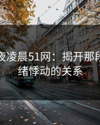 探秘今夜凌晨51网：揭开那段让人心绪悸动的关系
